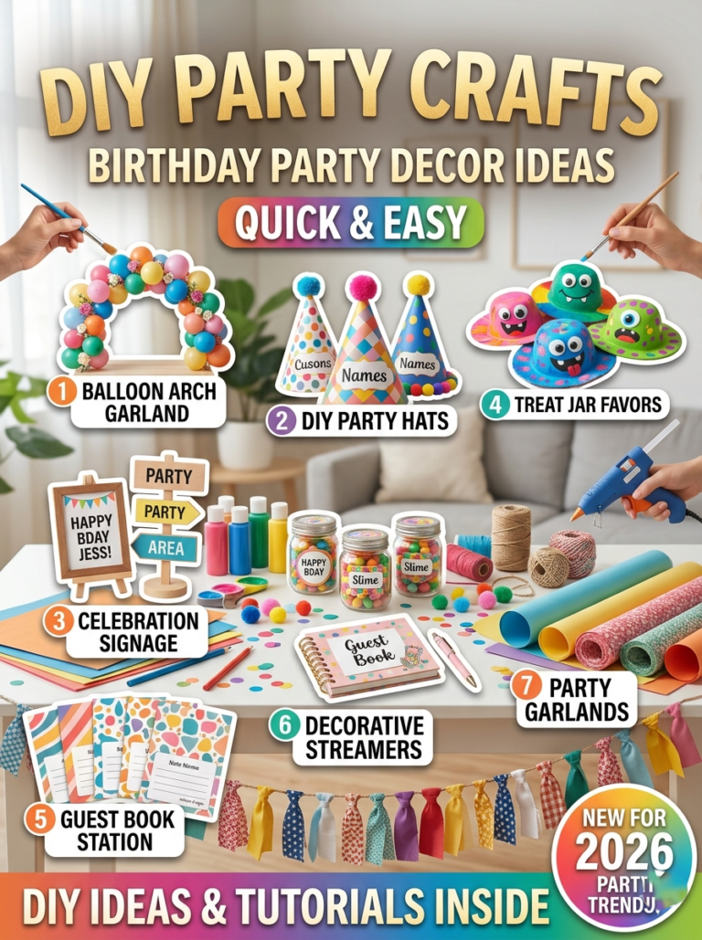 DIY Party Crafts Quick & Easy Birthday Party Decor Ideas