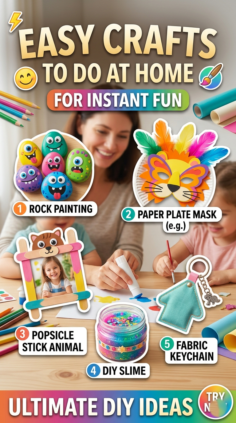 Easy Crafts to Do at Home for Instant Fun DIY Ideas
