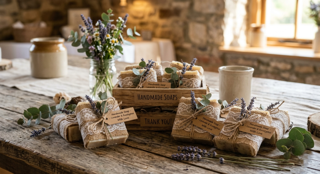 Ideas for Wrapping Homemade Soap Favors | Burlap & Lace