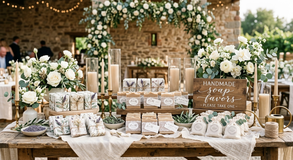 Ideas for Wrapping Homemade Soap Favors | Burlap & Lace