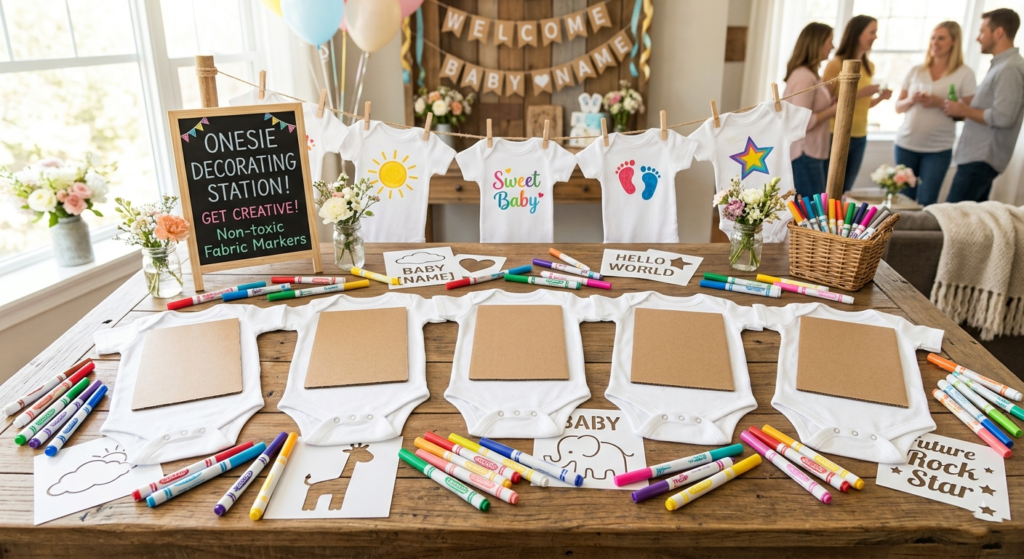 4 Ways to Make a Onesie Decorating Station