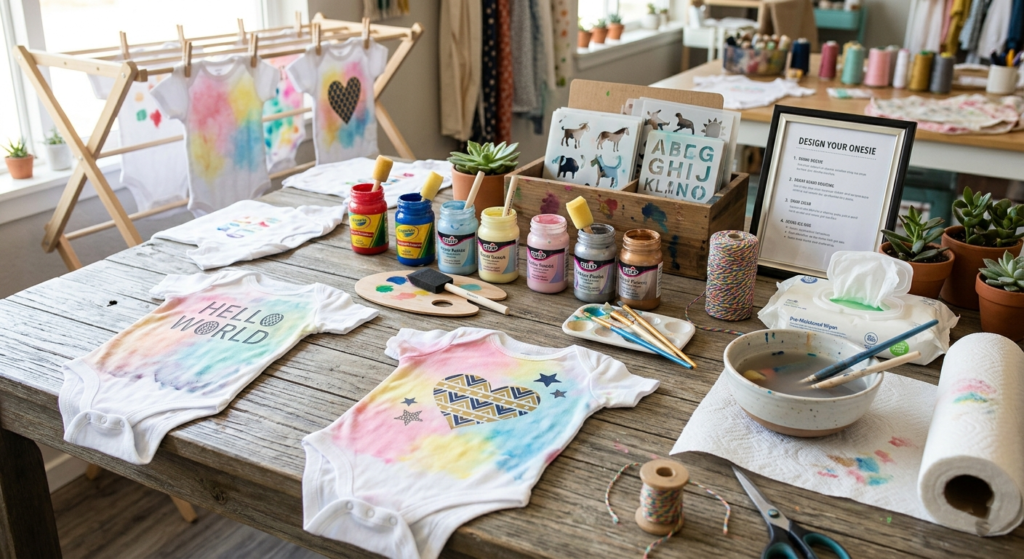 4 Ways to Make a Onesie Decorating Station