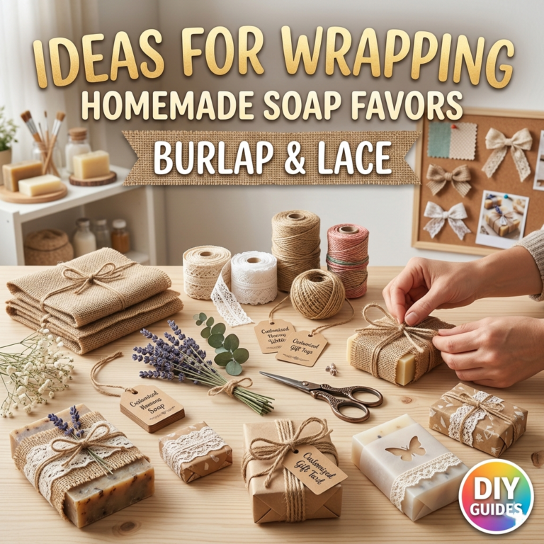 Ideas for Wrapping Homemade Soap Favors Burlap & Lace