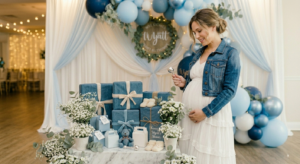 Mom-to-Be Denim Outfit