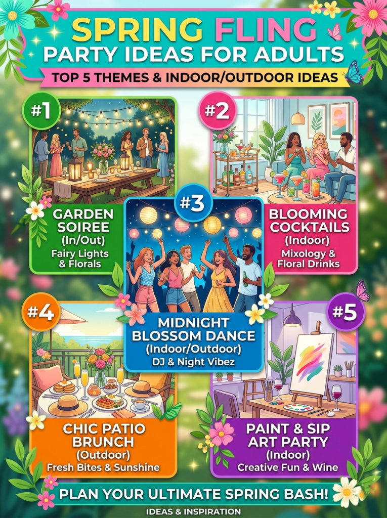 Spring Fling Party Ideas for Adults Top 5 Themes & IndoorOutdoor Ideas