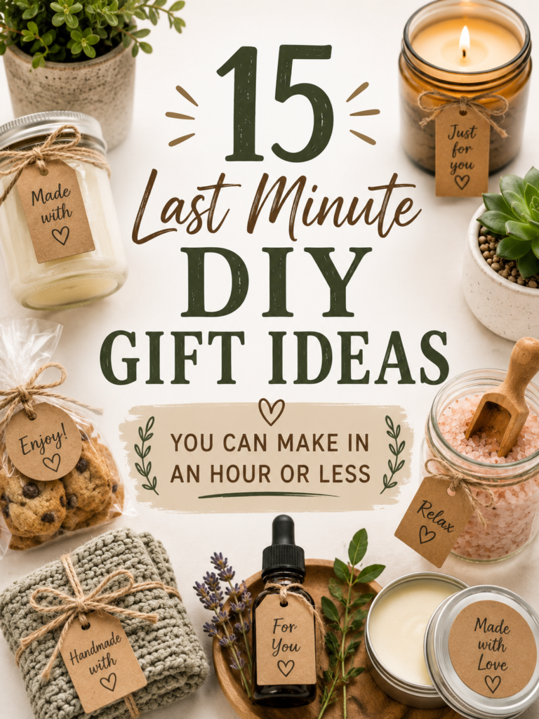 15 Last Minute DIY Gift Ideas You Can Make in an Hour or Less