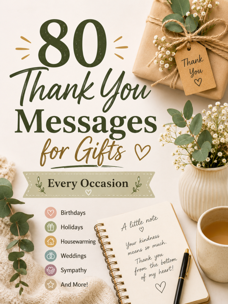 80 Thank You Messages for Gifts — Every Occasion