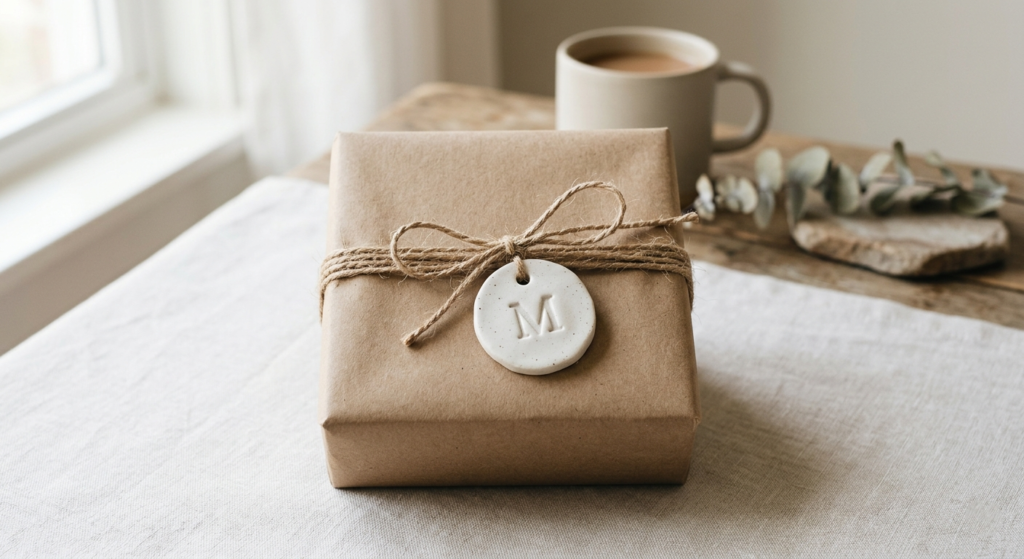 Custom Stamped Clay Tag Monograms