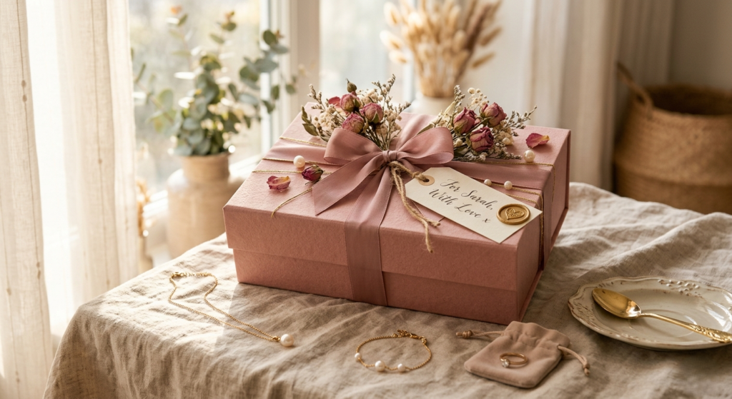 DIY gift box crafted