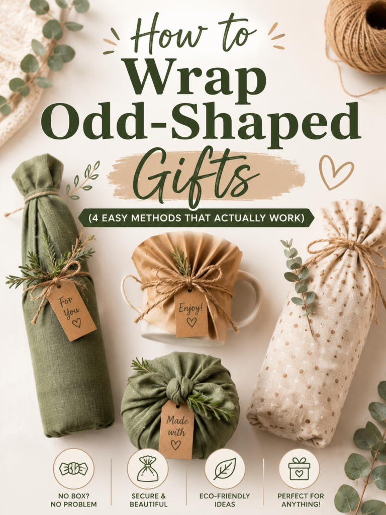 How to Wrap Odd Shaped Gifts (4 Easy Methods That Actually Work)