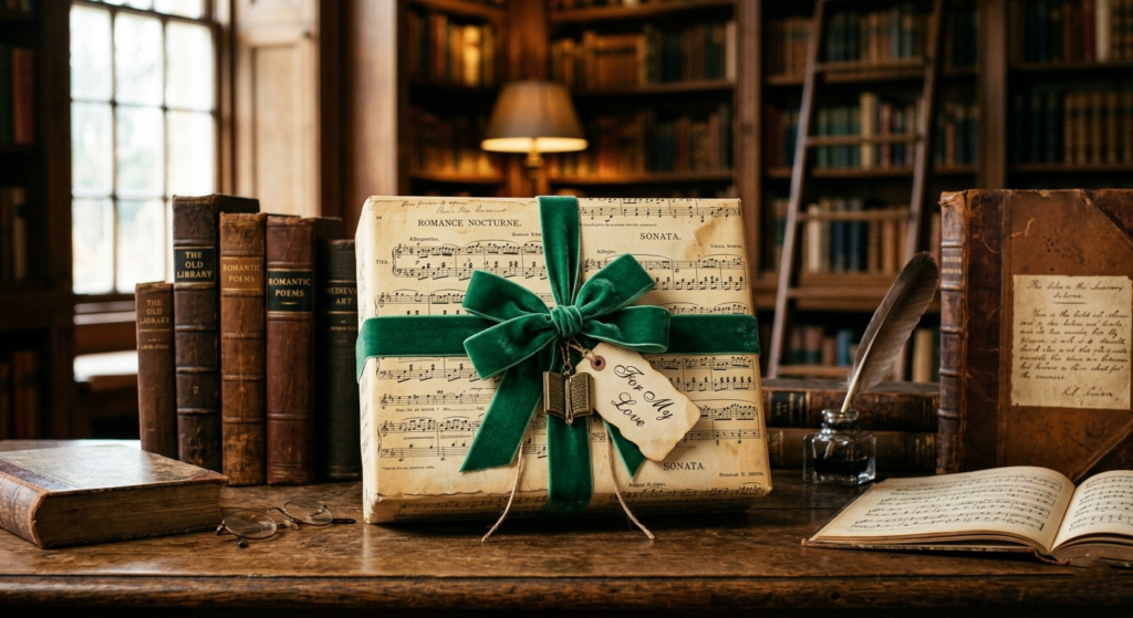 Upcycled Vintage Sheet Music & Velvet Ribbon