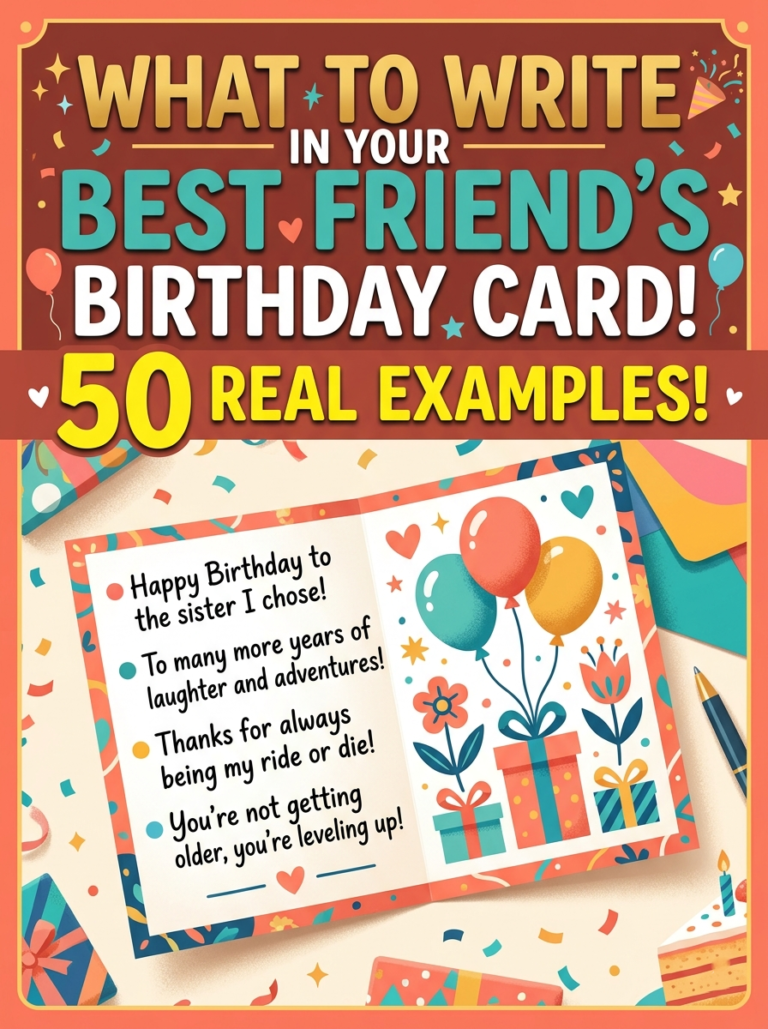 What to write in a birthday card for your best friend (50 real examples)