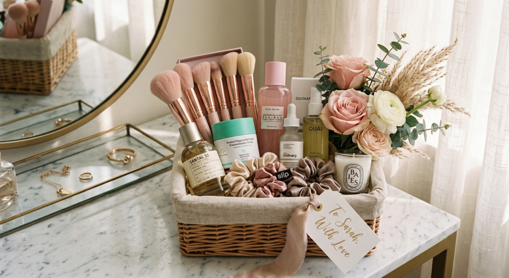 beauty and skincare gift basket