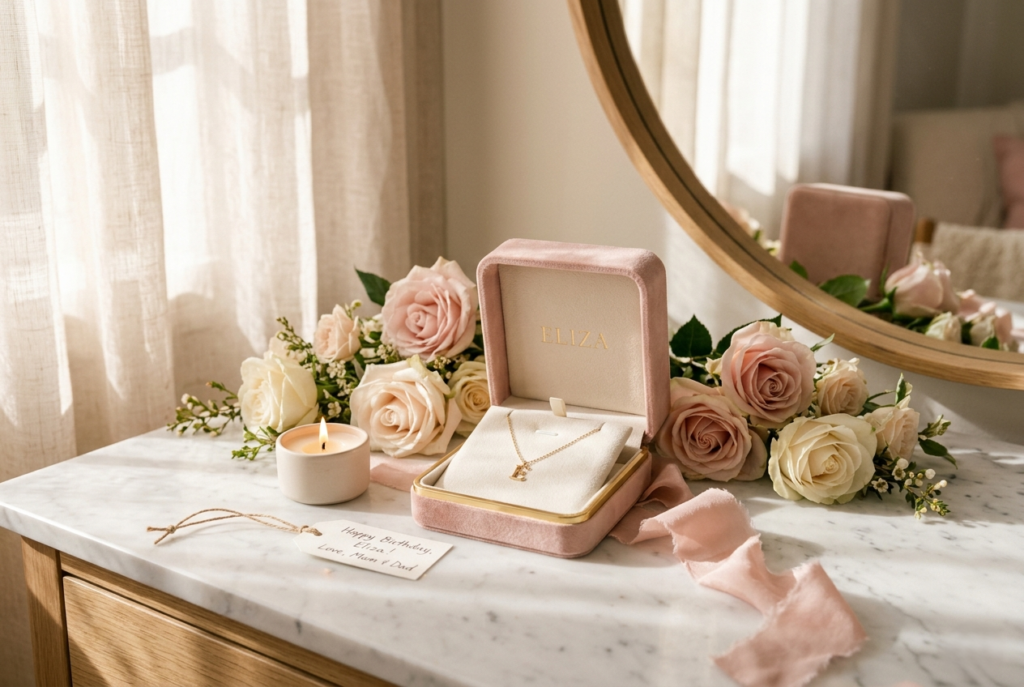 dreamy birthday gift scene