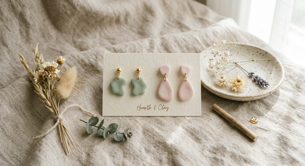 handmade polymer clay earrings
