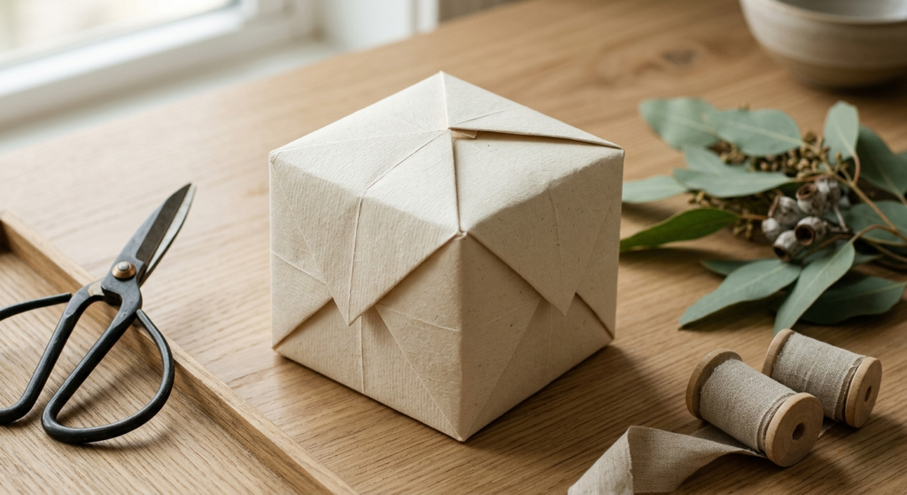 luxury gift wrapped in elegant
