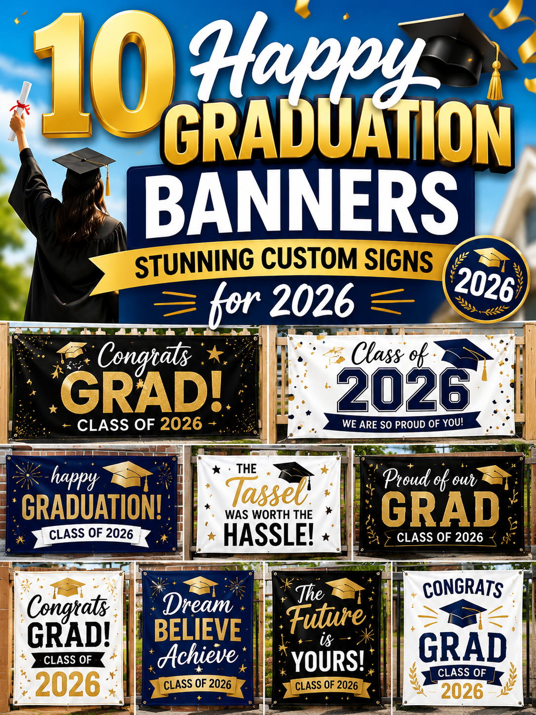 10 Happy Graduation Banners Stunning Custom Signs for 2026