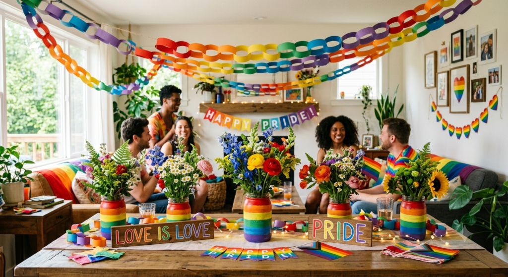 Upcycled Rainbow Wine Bottles