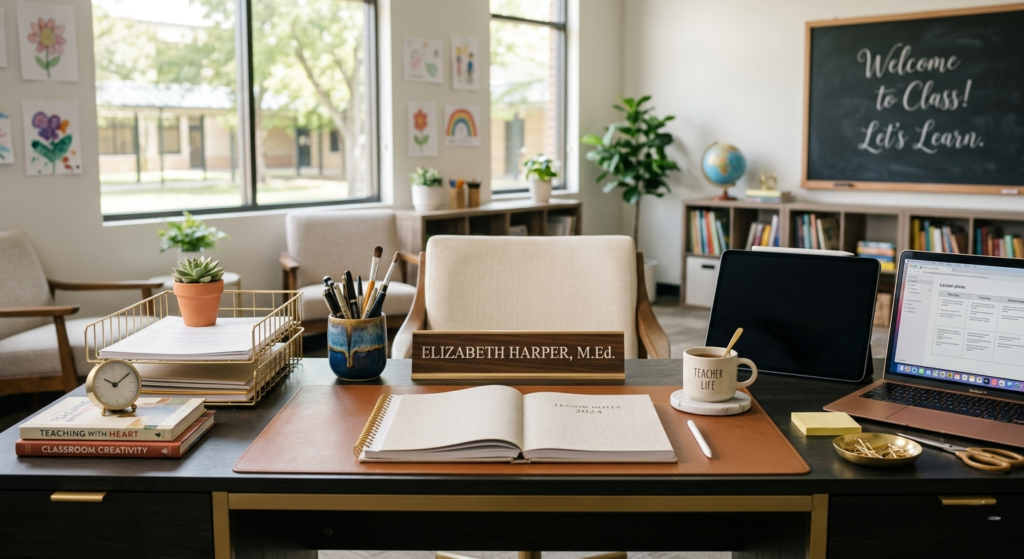Elegant teacher desk