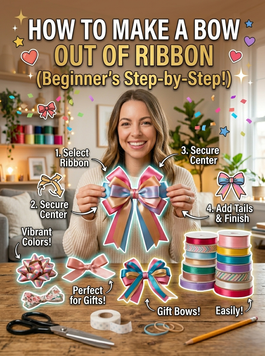 How to Make a Bow Out of Ribbon