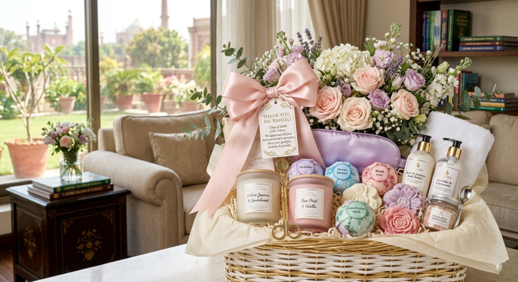 Luxury spa gift basket