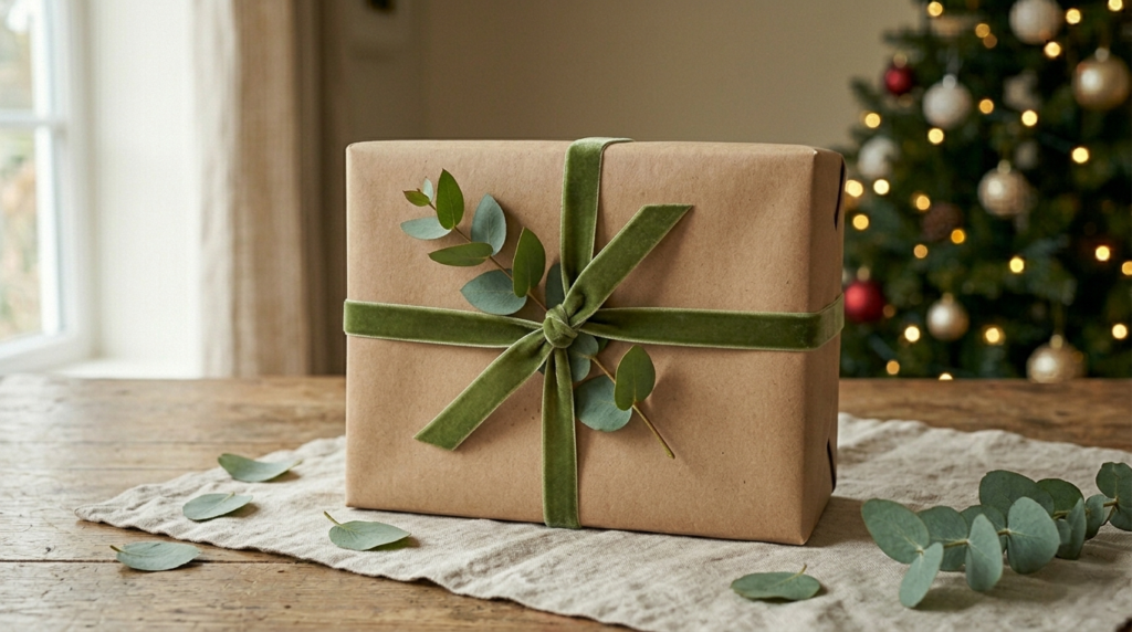 Minimalist gift wrapped