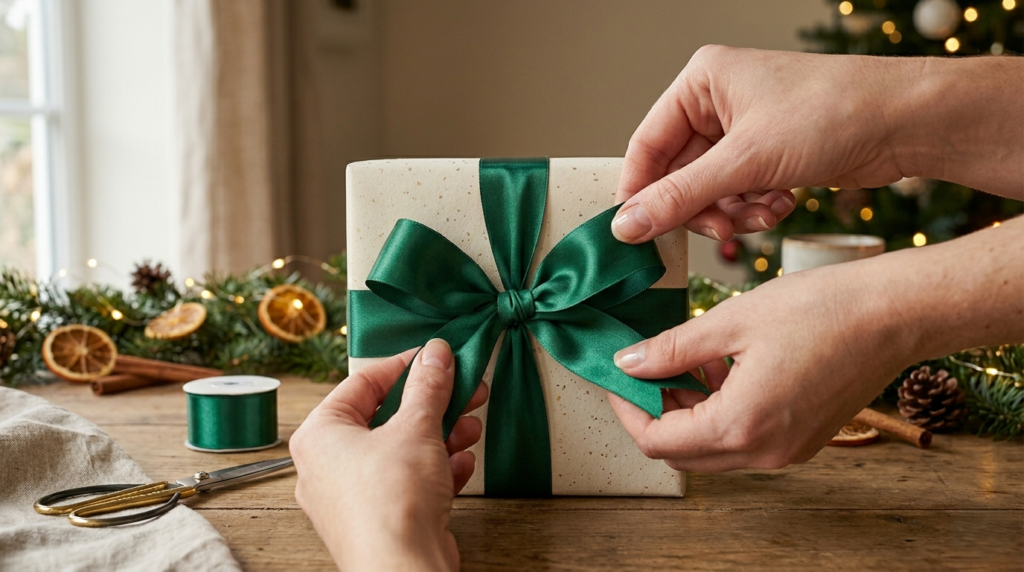 beautiful satin ribbon bow