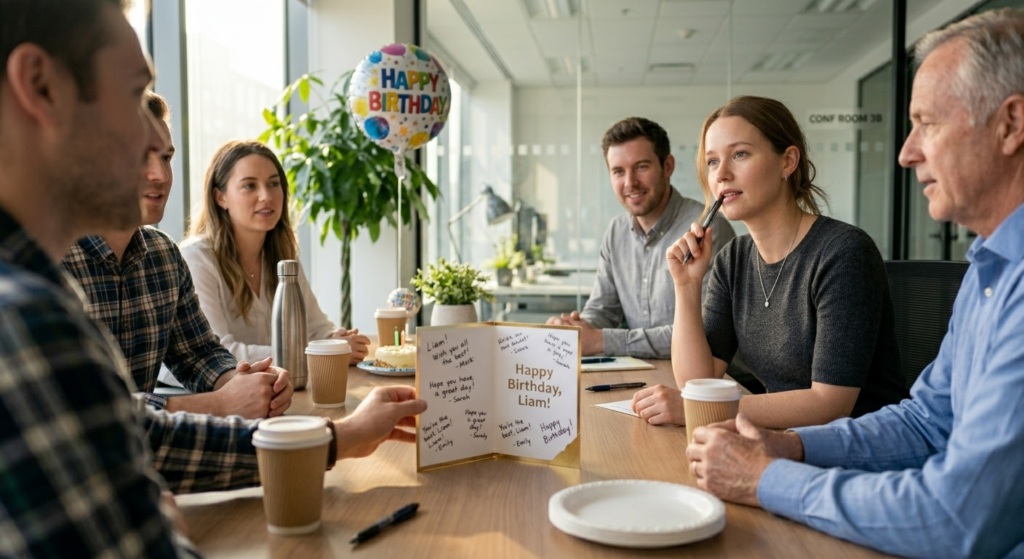 office birthday card